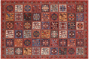 handmade Transitional Kafkaz Chobi Ziegler Rust Blue Hand Knotted RECTANGLE 100% WOOL area rug 9 x 12